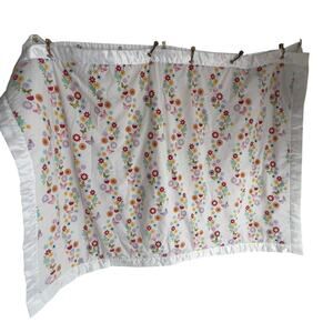 Flowery Garden Cottage Tulip Butterfly Cotton Satin Trim Baby Blanket 36 x 52"